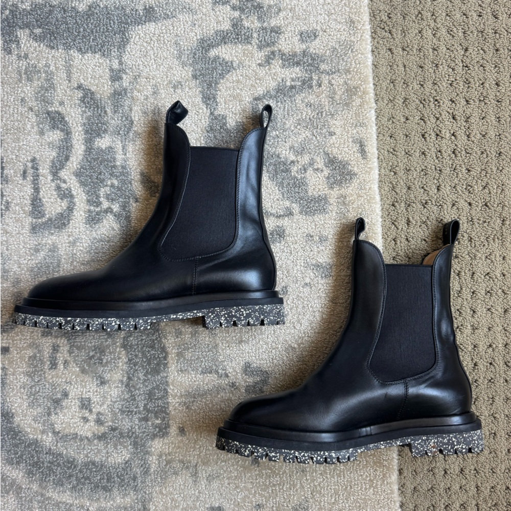 Dear Frances Black Ankle Boots with Silver Accents